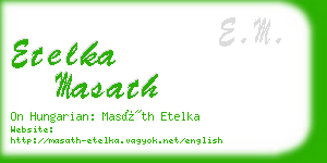 etelka masath business card